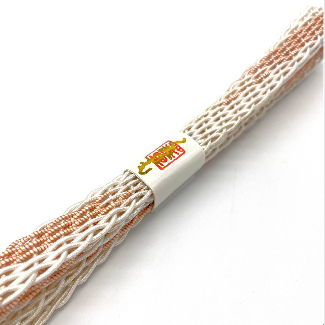 Obijime (silk obi) - quarter string, white, for summer, length 166.5cm, width 1.5cm, casual, S rank, white, 1135003272311