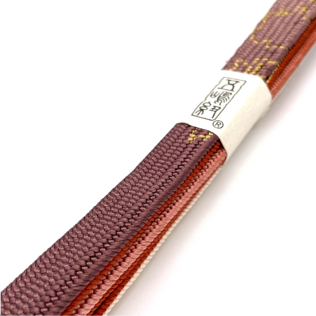 （新古品） 帯締め 正絹 四分紐 グラデーション 五嶋紐 江戸組紐 金属糸使用 長さ約159cm 幅約1.7cm セミフォーマル Sランク グラデーション系 1135002362399