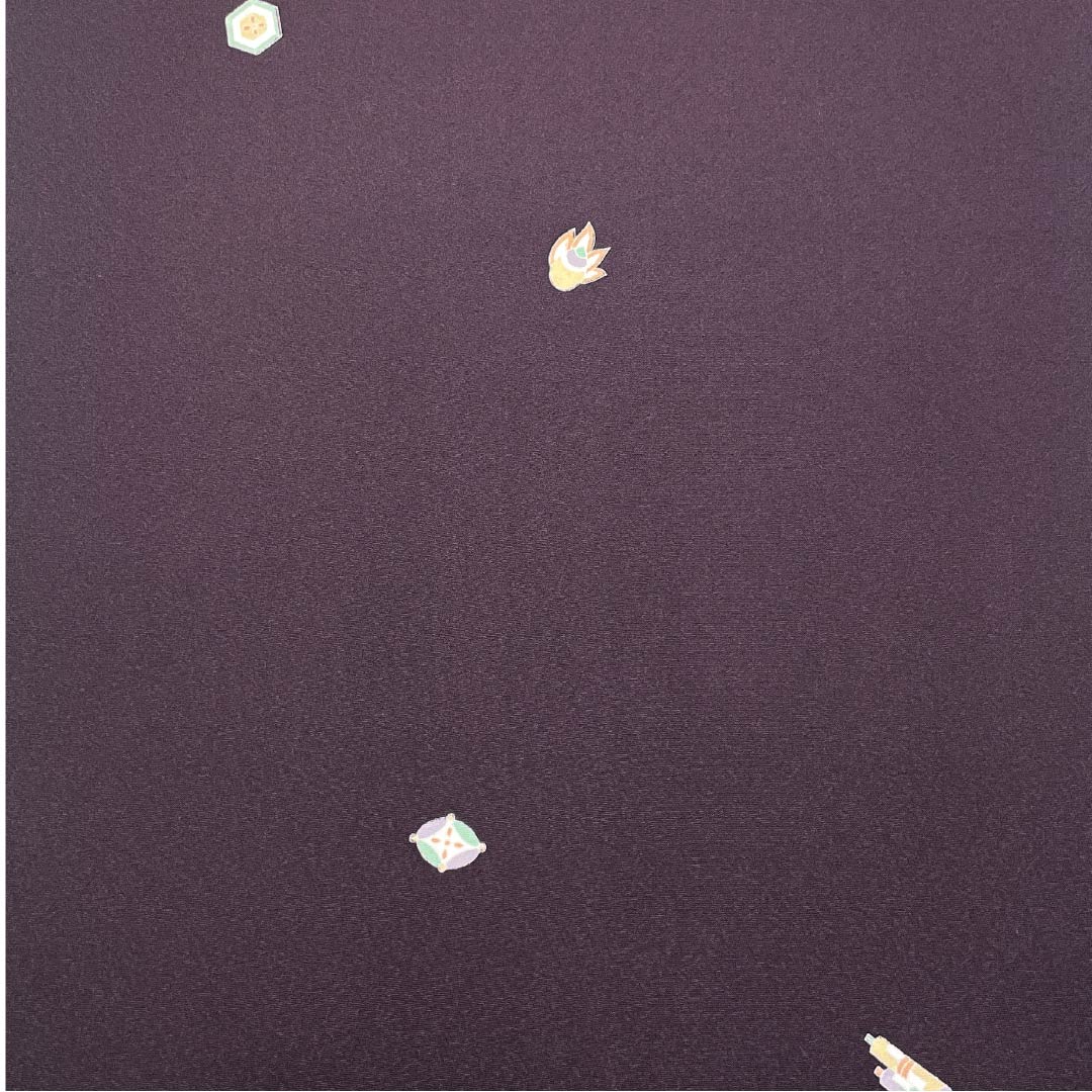 Fabric Komon Pure Silk Shiushoku Tango Chirimen Treasure Classic Pattern New Rank Purple 1130001221920