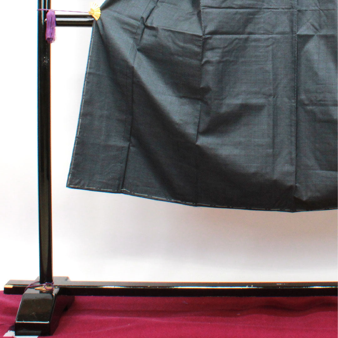 Men's, Length 136cm, Sleeve length 63.5cm, Oshima Tsumugi, 100 tortoiseshell, with basting thread, unused, pure silk, S rank, lined, navy blue, 1119000632318