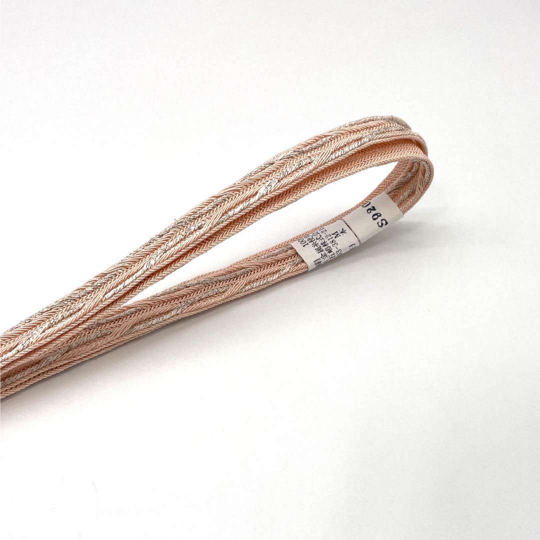 (Brand New) Pure Silk Obi-jime (Sash Band) in Otomeiro (Girl's Color) with Goshima-himo Cord for Single-Layer Kimono (Undercoat) Summer Wear, Approximately 165cm Long, 1.3cm Wide, Casual, Pink, Product Number: 1135005451313