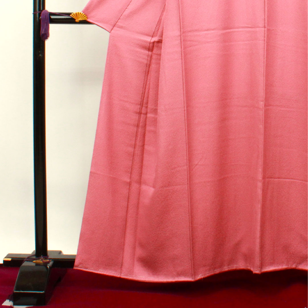Plain color, pure silk, medium crimson color, circle with quince, length 159cm, sleeve length 65.5cm, lined, S rank, pink 1114000972313