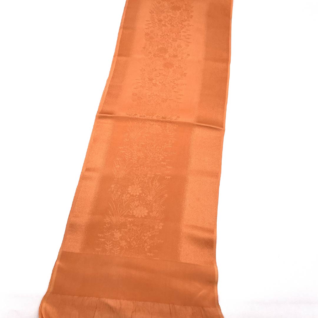 Obiage Silk S Rank Semi-formal樺桜色 (kabazakurairo) Floral Length approx. 168cm Width approx. 28.5cm Orange system 1136004542926