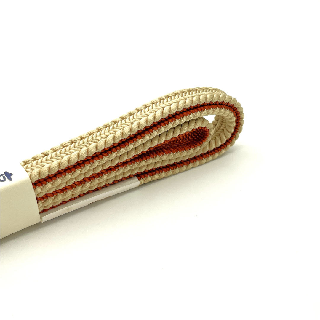 (Brand New) Pure Silk Obi-jime (Sash Band) - New Rank, Quarter-length Cord, Torinoko (Torinoko) or Taishai (Orange) Colors, Includes Obi-dome and Glass Beads, Approx. 163cm Long, Approx. 1.2cm Wide, Casual, Beige, Item Number: 1135005231325