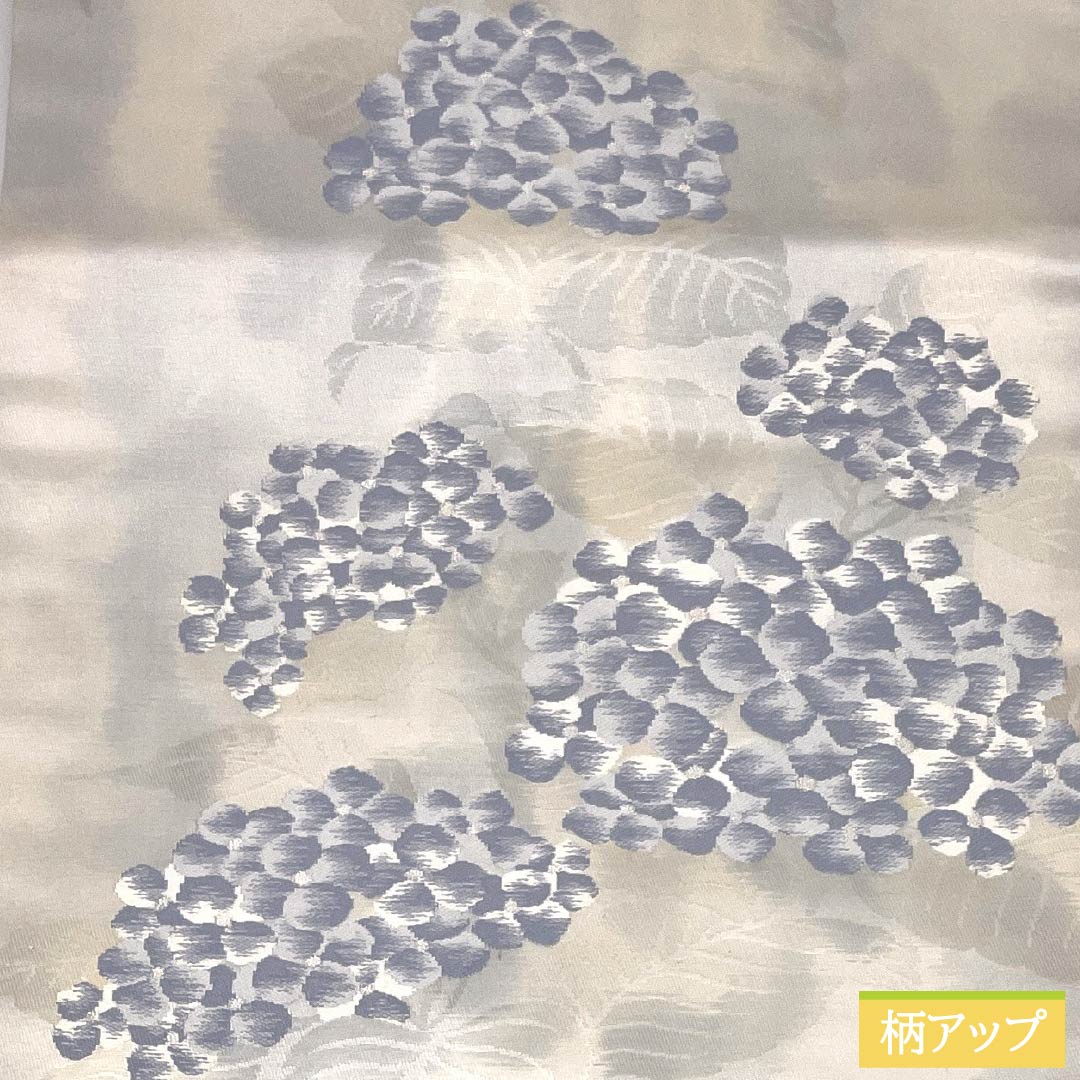 Nagoya Obi, Pure Silk, Grade B, Hydrangea Design, with Basting Thread, Length 367cm, Six-Ply, Semi-Formal, Gradient Pattern, 1124009034399, Nagoya Style
