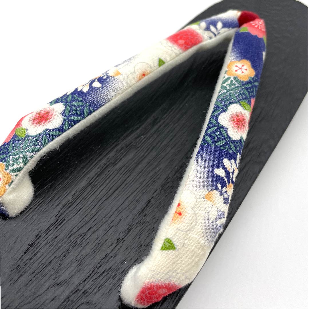(Brand new, unused) Geta (Japanese clogs) with chrysanthemum, plum, cherry blossom, cloisonne, size XL, black, NEW rank, 1122000971510