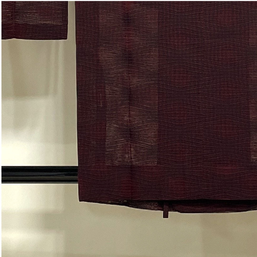 道行コート 身丈83cm 裄丈63cm 抽象模様 正絹 Sランク 紗 赤系 1117000492912