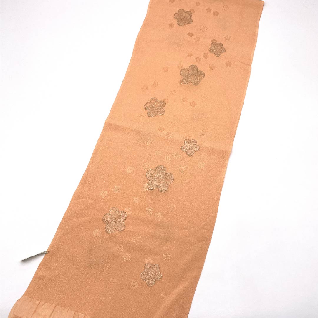 Obiage Silk S Rank Semi-formal Hanabana-iro (reddish orange) Plum Lame Approximately 169cm long, 27.5cm wide Orange system 1136004702926