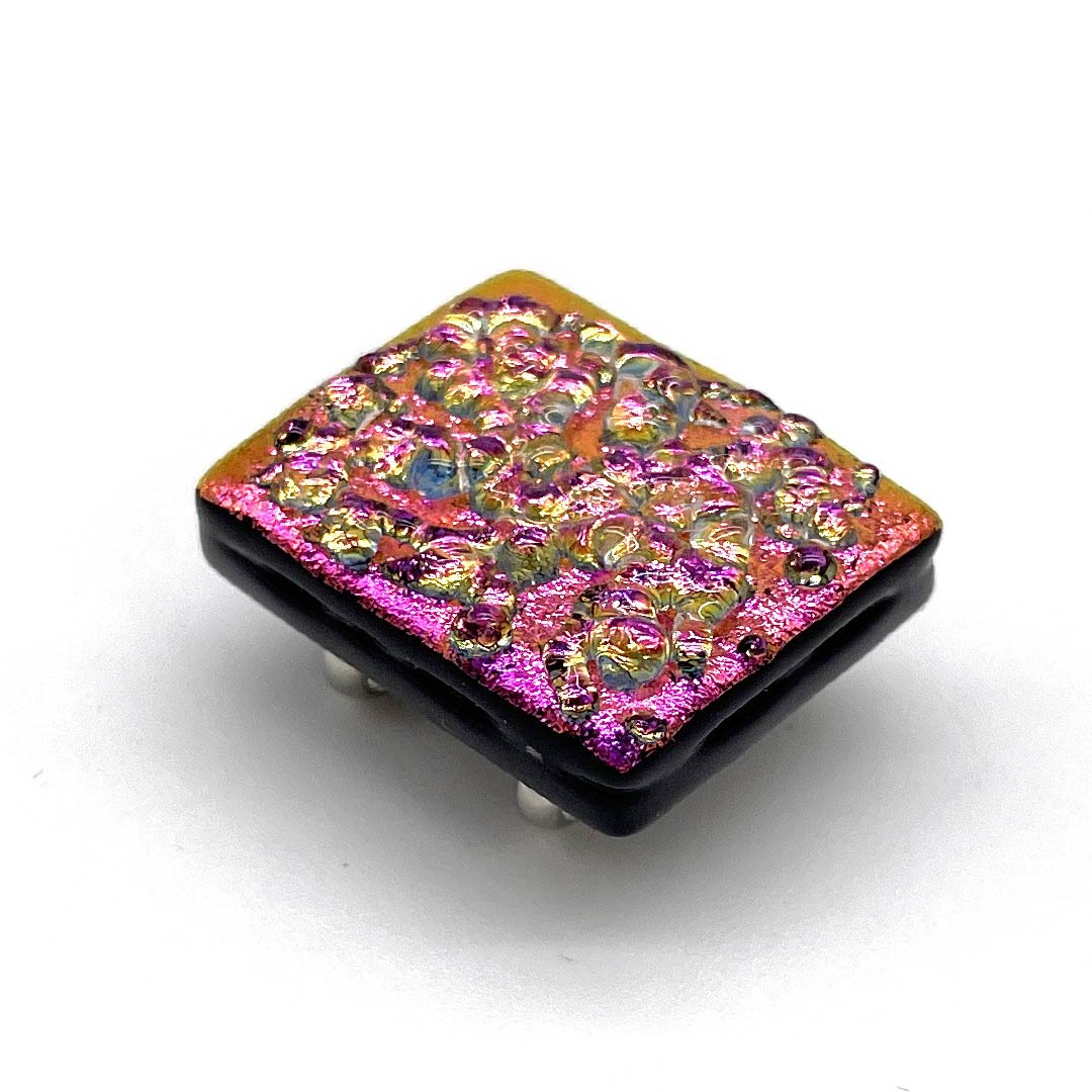 （新古品） 帯留め その他 カジュアル  シンプル 四角 長さ約1.5cm 幅約2cm  Sランク ピンク系 1137000952913