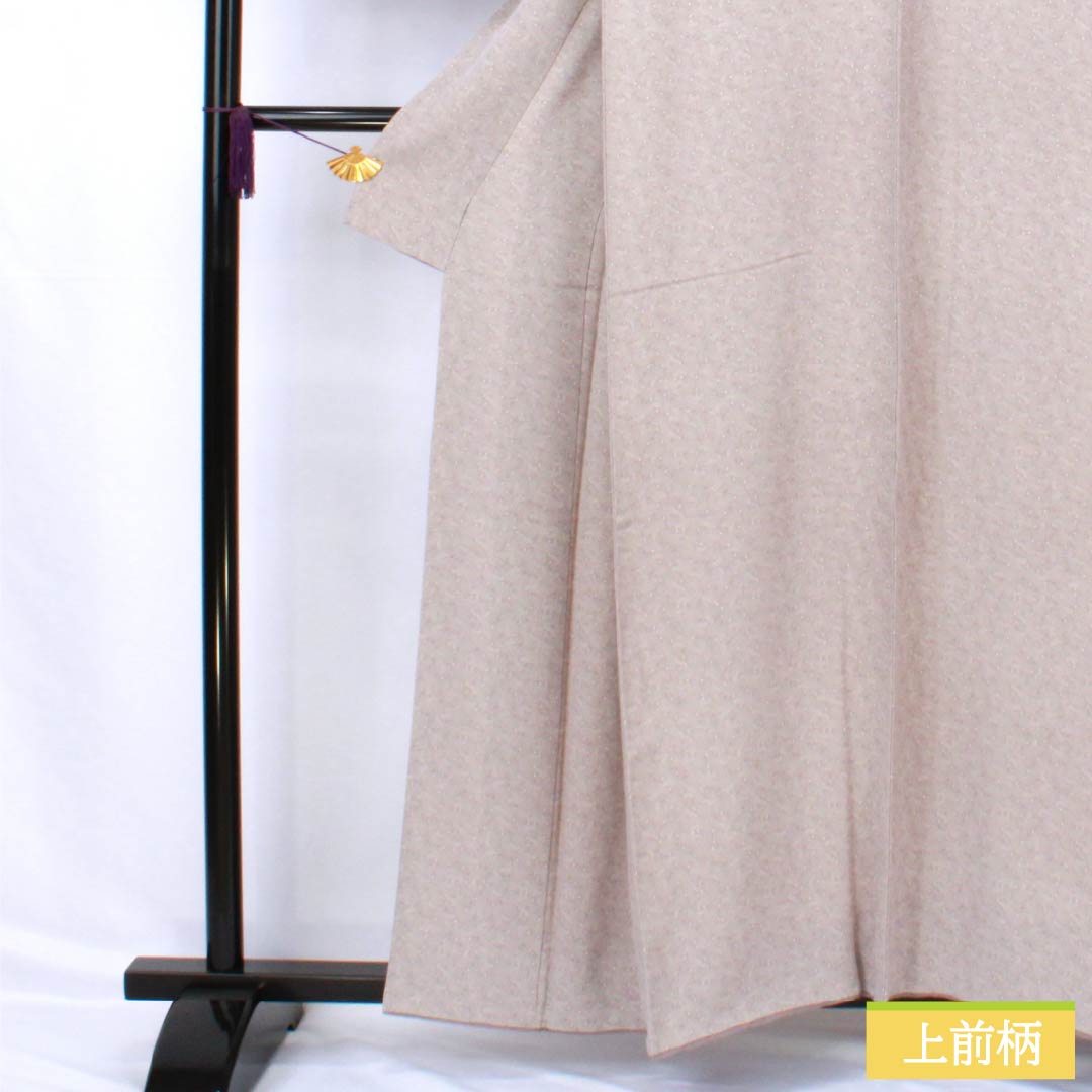 Komon silk S-rank, length 157.5cm, sleeve length 66cm, lined, ash-cherry blossom color (haizakurairo), stencil-dyed Edo komon, by Kaneda Noboru II, Kaneda Senko, gray, 1115007482322