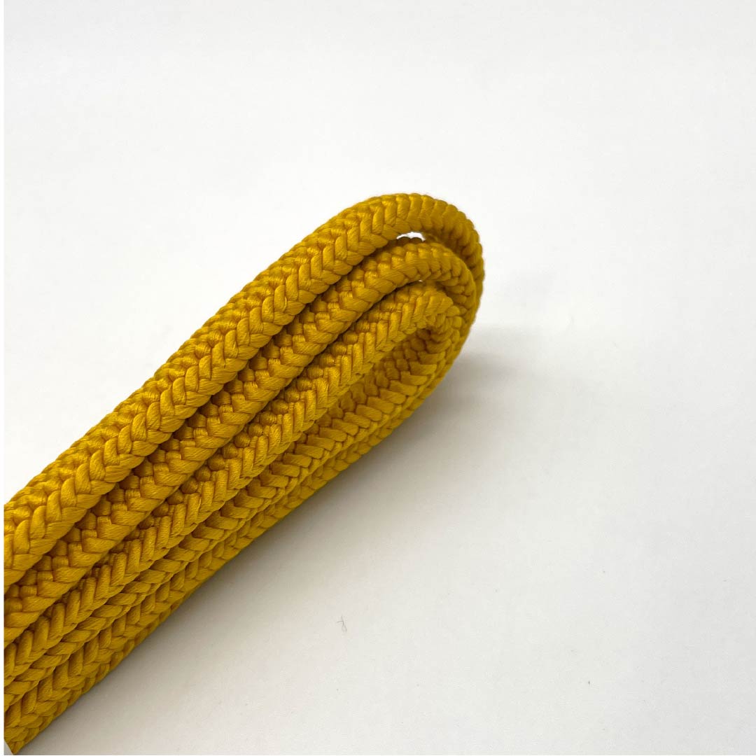 S-Rank Silk Obijime (Sash Band) in Golden Yellow, Solid Color, Approx. 163cm Long, Approx. 1cm Wide, Casual, Yellowish Color, Product Number: 1135004292323