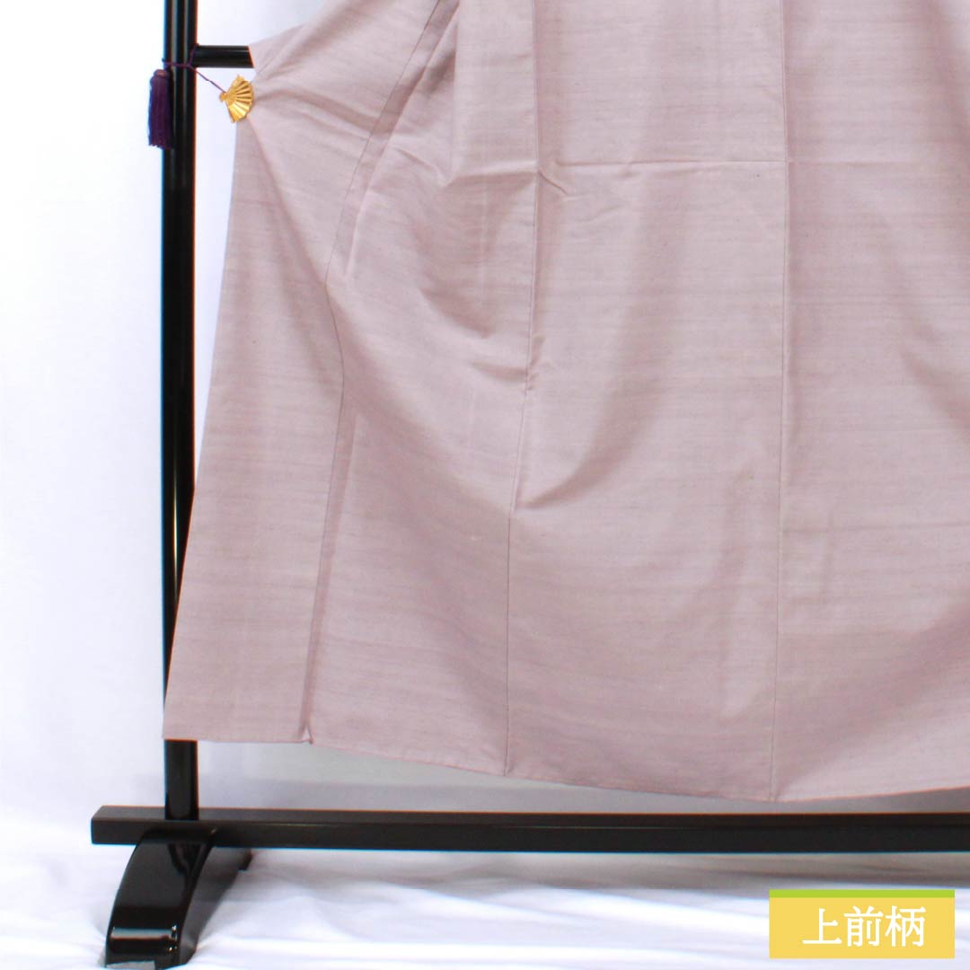 紬 正絹 Sランク 身丈155cm 裄丈63.5cm 桜鼠色（さくらねずいろ） 牛首紬 しつけ糸付き 無地 袷 紫系 1116004282320