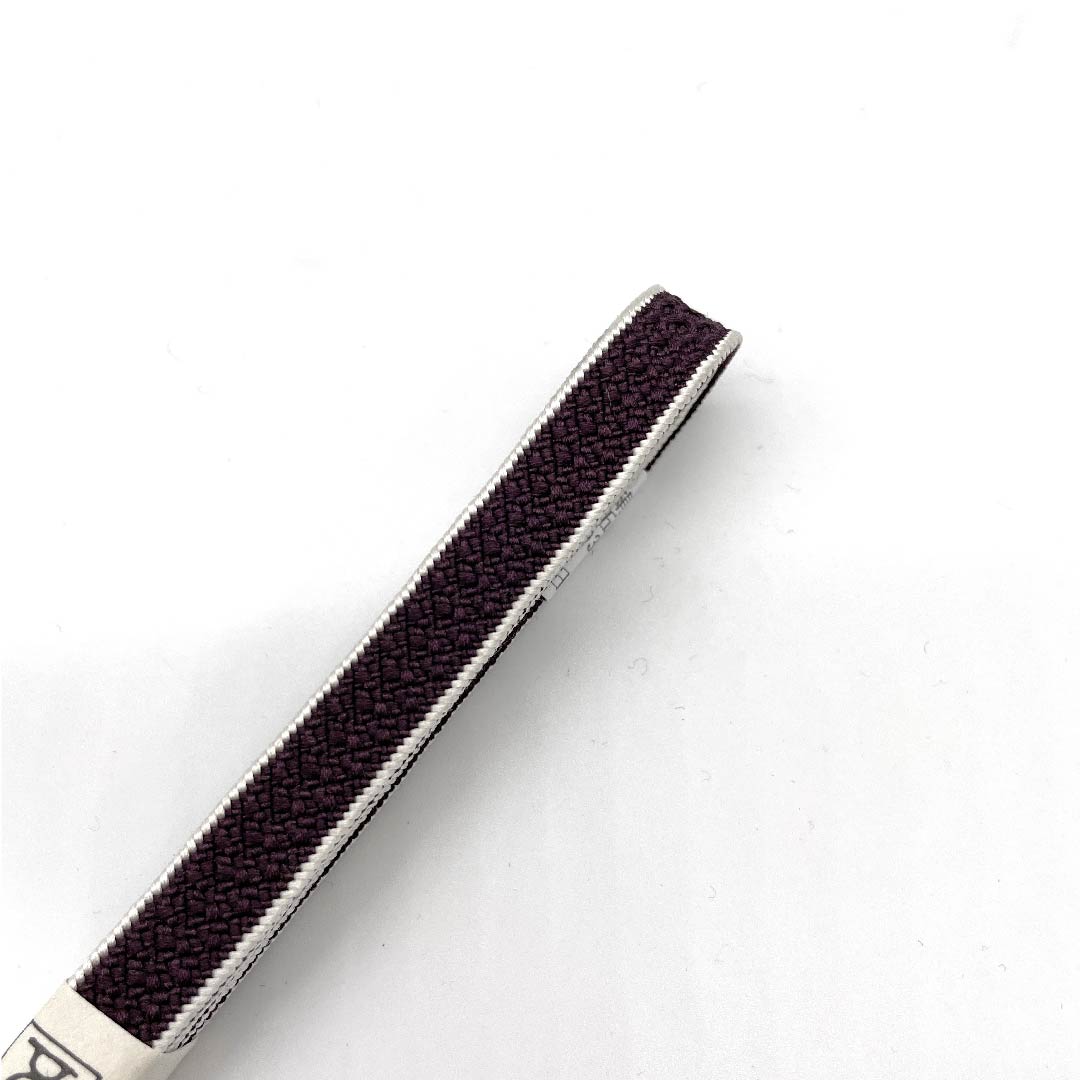 （新古品） 帯締め 正絹 三分紐 二人静色（ふたりしずかいろ） 五嶋紐 新古品 長さ約129cm 幅約0.9cm カジュアル Sランク 紫系 1135000712320