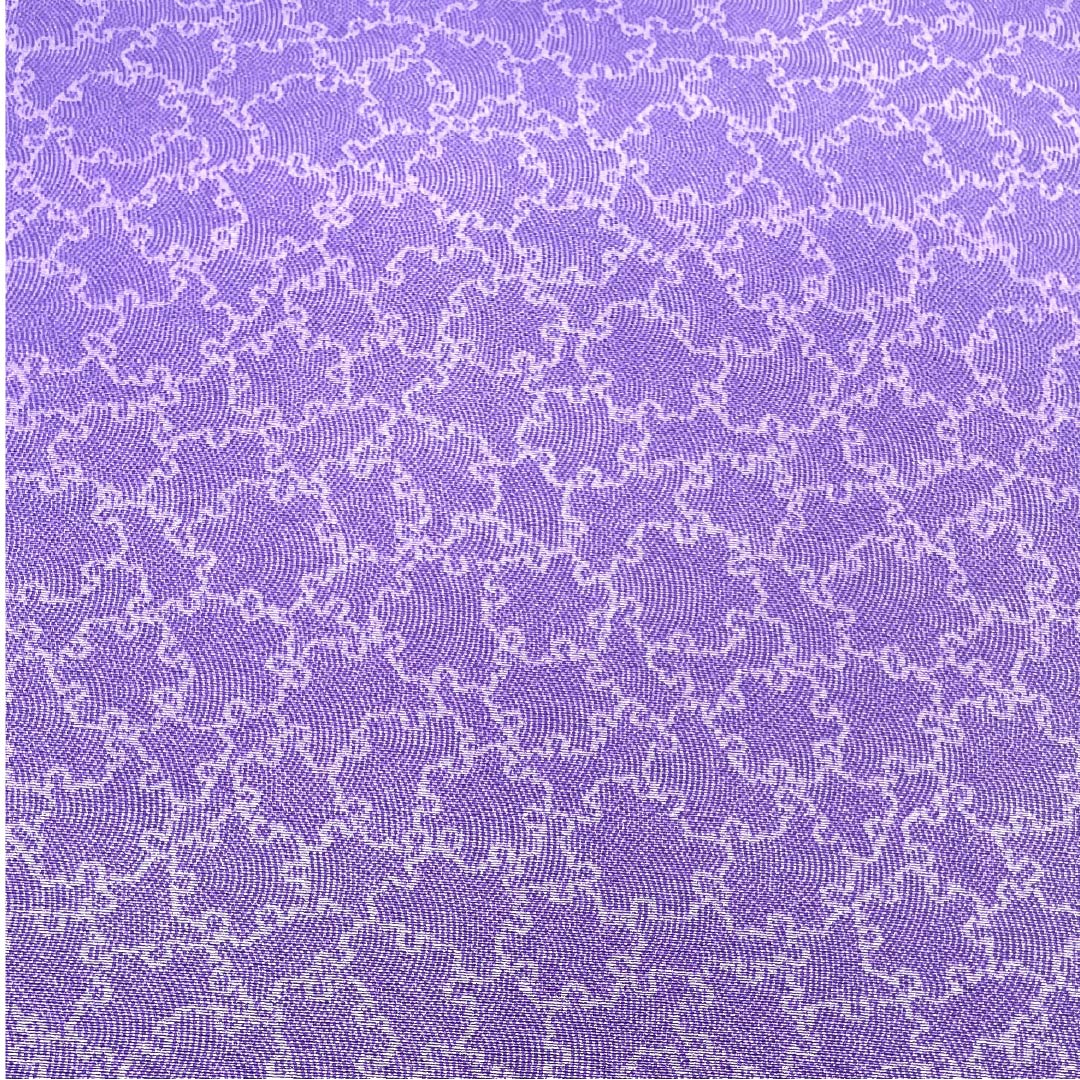 Fabric Komon Pure Silk Honmurasakiiro Tango Chirimen Snow Ring Pattern 13.5cm Wide NEW Rank Purple 1130001101920