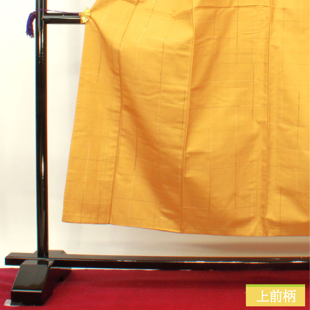 Tsumugi silk Length 151.5cm Sleeve length 63cm Fox color Check S rank Awase Brown 1116003532214