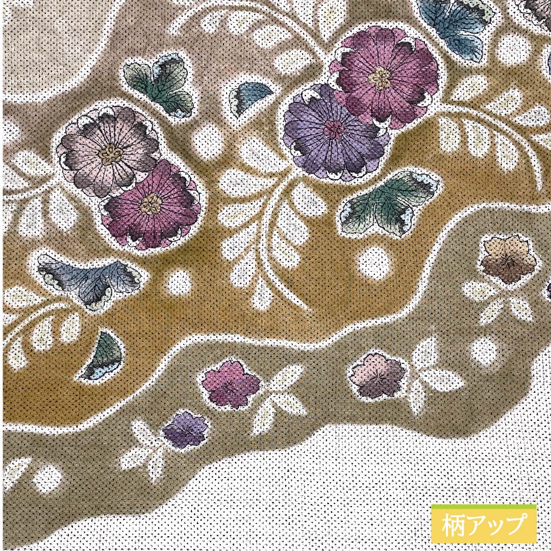 名古屋帯 正絹 灰白色色（かいはくしょくいろ） 辻ヶ花模様 白大島 古典柄 帯丈353cm Aランク ポイント柄 カジュアル 白系 1124006313311 名古屋仕立て