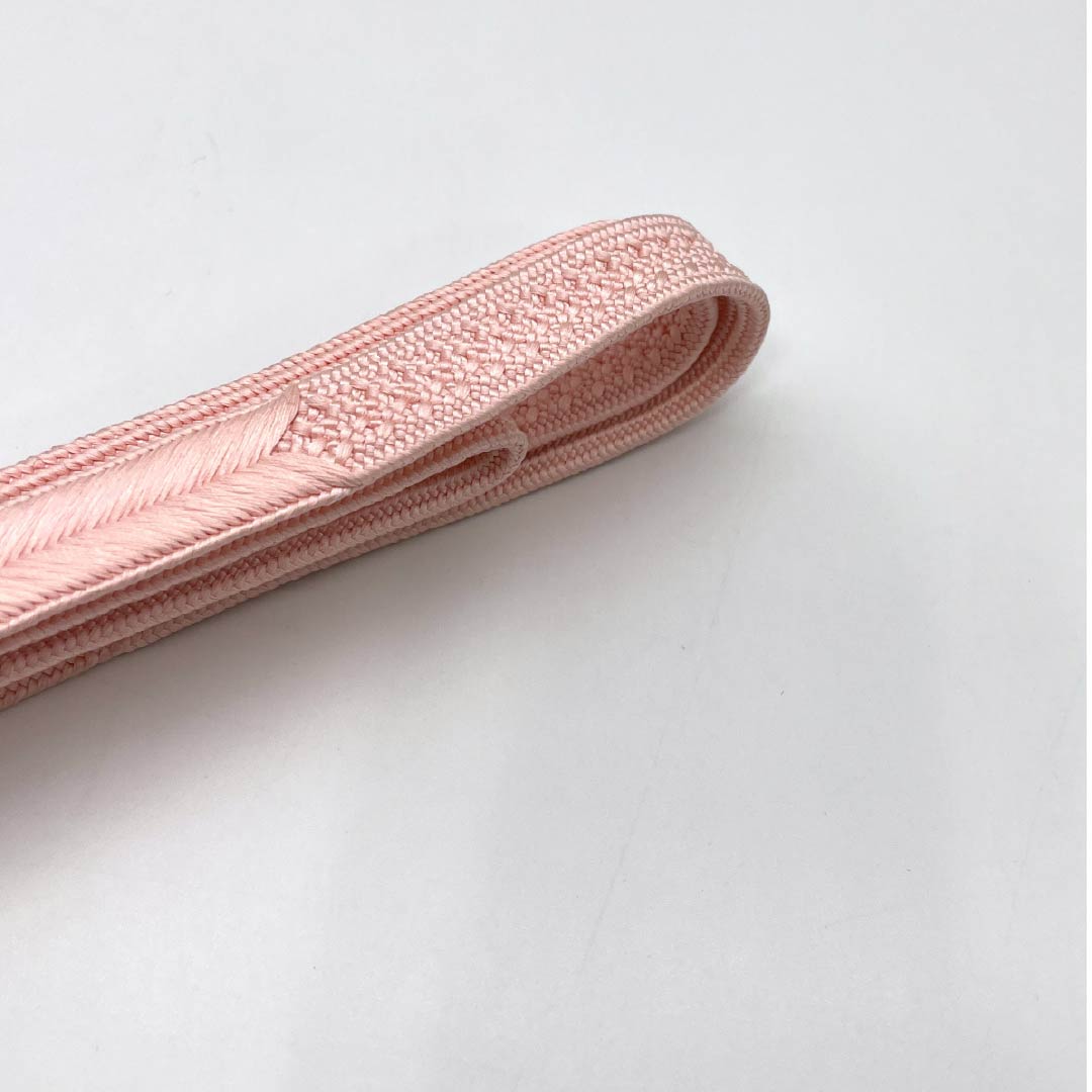 Obijime Silk S-Rank Akebono-iro (Dawn Color) Arrow Feather Flat Braid Length approx. 151cm Width approx. 1.5cm Formal Pink 1135006162313