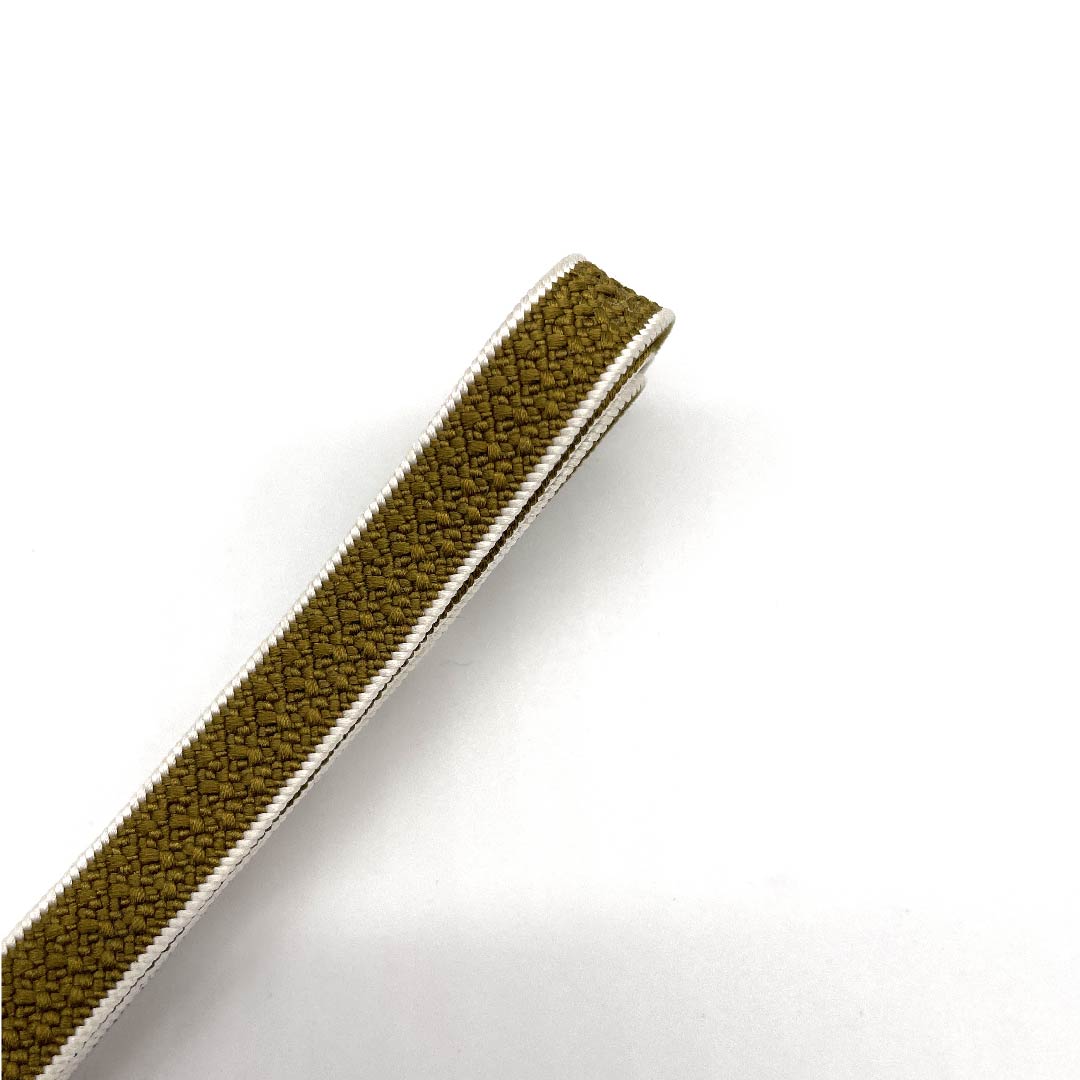 （新古品） 帯締め 正絹 三分紐 路考茶色（ろこうちゃいろ） 五嶋紐 新古品 長さ約135cm 幅約0.9cm カジュアル Sランク 黄系 1135000742323