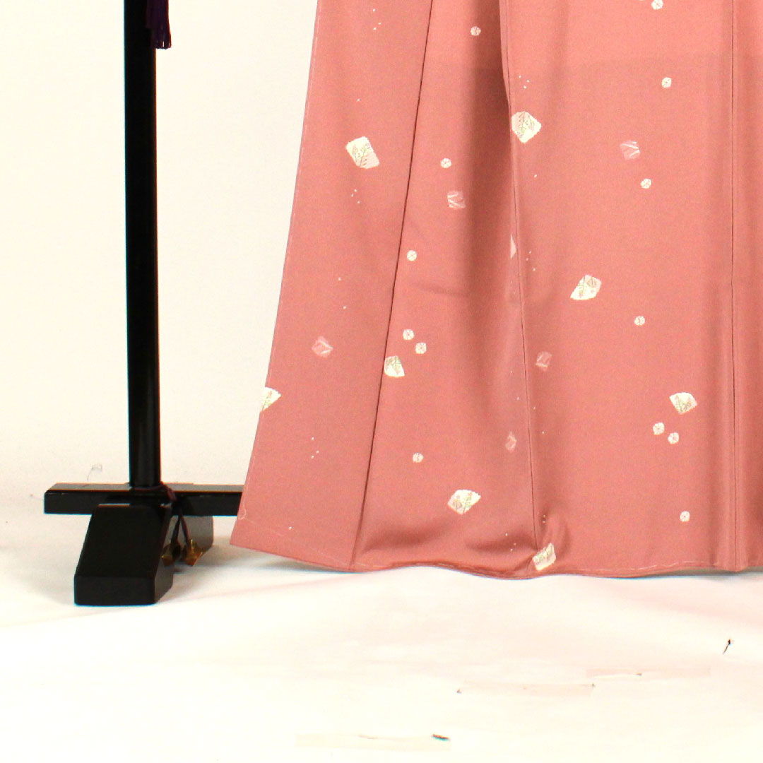 Small pattern, Length 167cm, Sleeve length 69cm, Awase, Washable kimono, Floral pattern, Polyester, S rank, Pink, 1115001612513