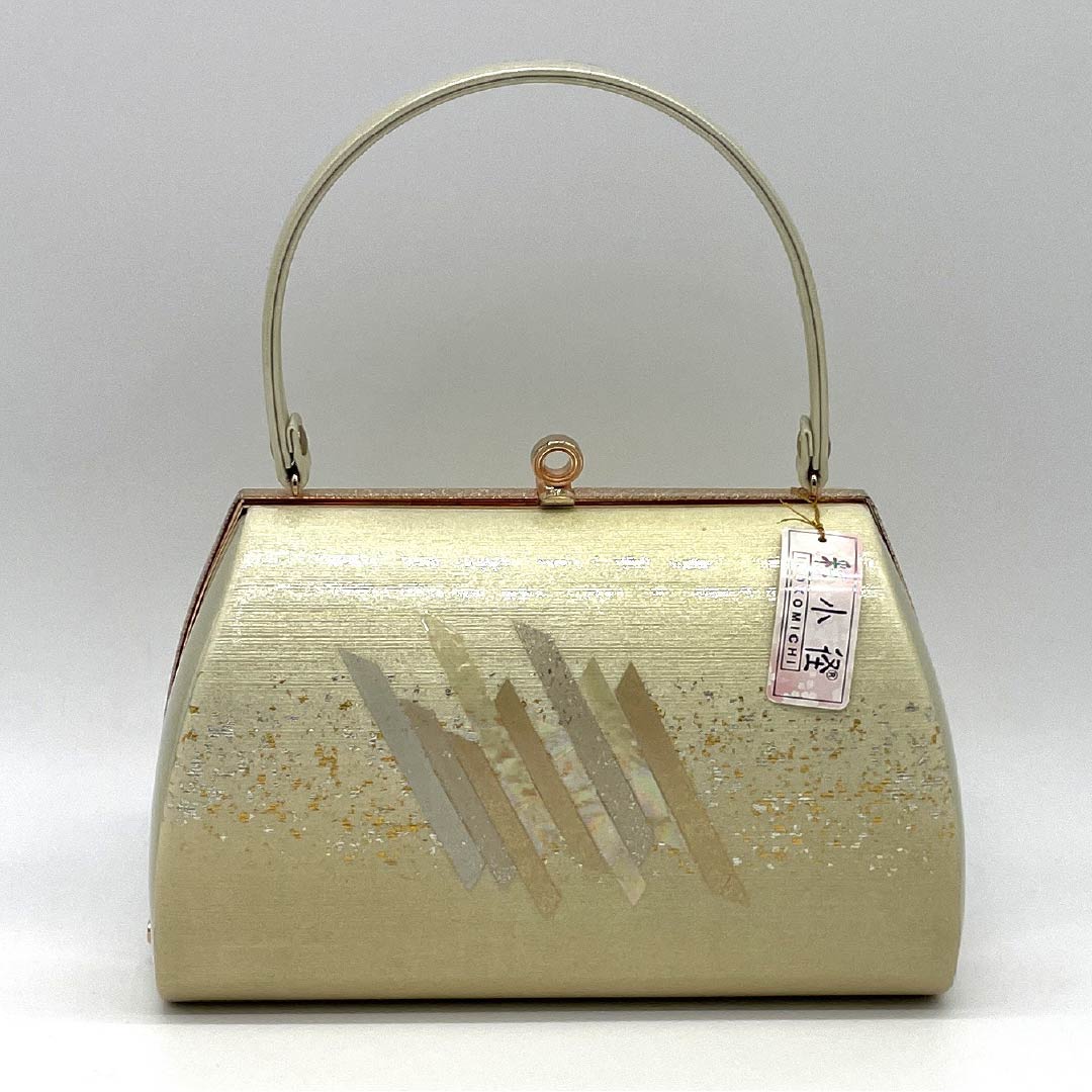 (Like New) Formal Zori and Bag Set, Grade A, Mother-of-Pearl Design, Size M, Yellow, 1133000373323