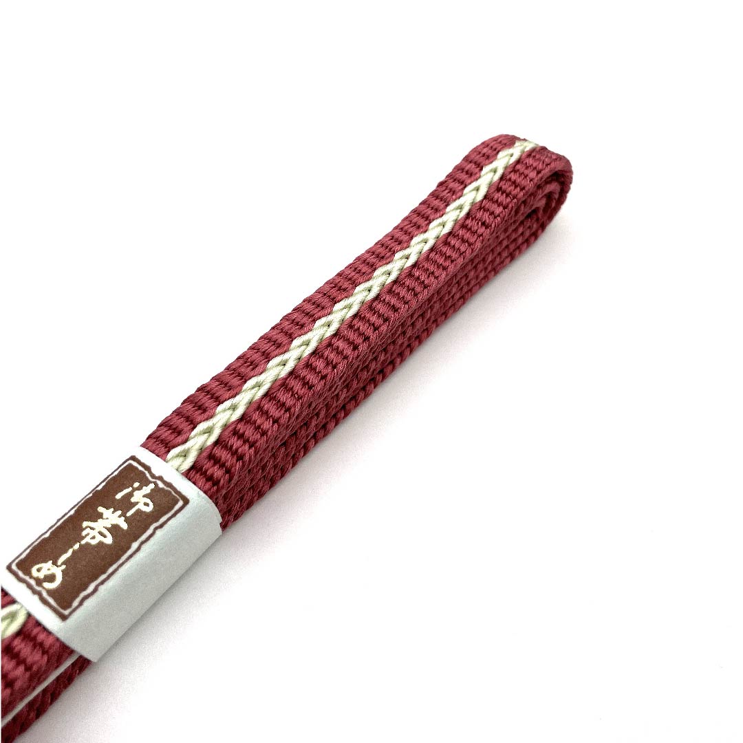 （新古品） 帯締め 正絹 四分紐 長春色（ちょうしゅんいろ） 手組紐 新古品 長さ約159cm 幅約1.5cm カジュアル Sランク ピンク系 1135001632913