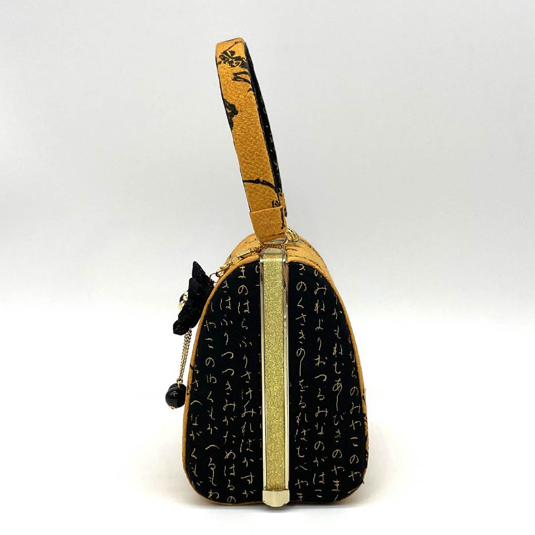 Casual Japanese Style Bag, New Rank, Niiro (Brown), Skeleton Design, Hyakunin Isshu (Poem of One Hundred Poets), Handmade by an Artist, Brown, 113900130114