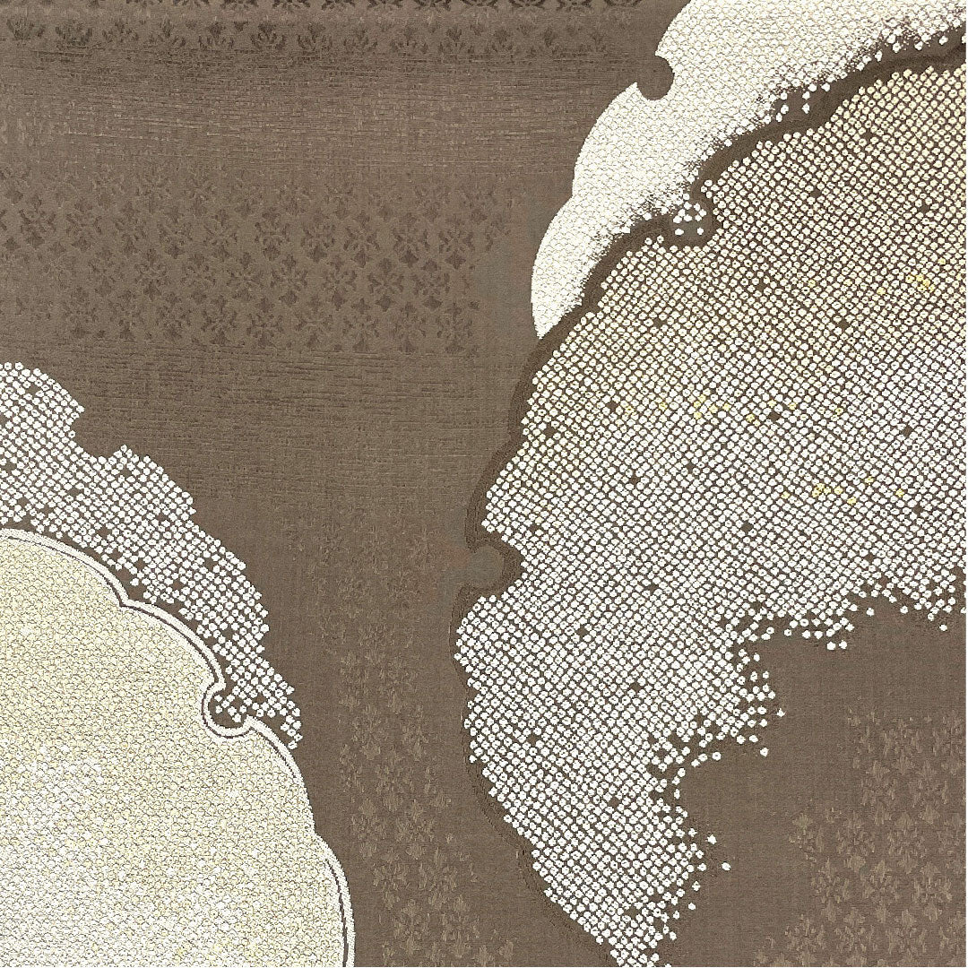Fukuro Obi by Kano Yuki, Yukiwa, Length 448cm, Pure Silk, S Rank, Six-way, Semi-formal, Brown, 1123003302314