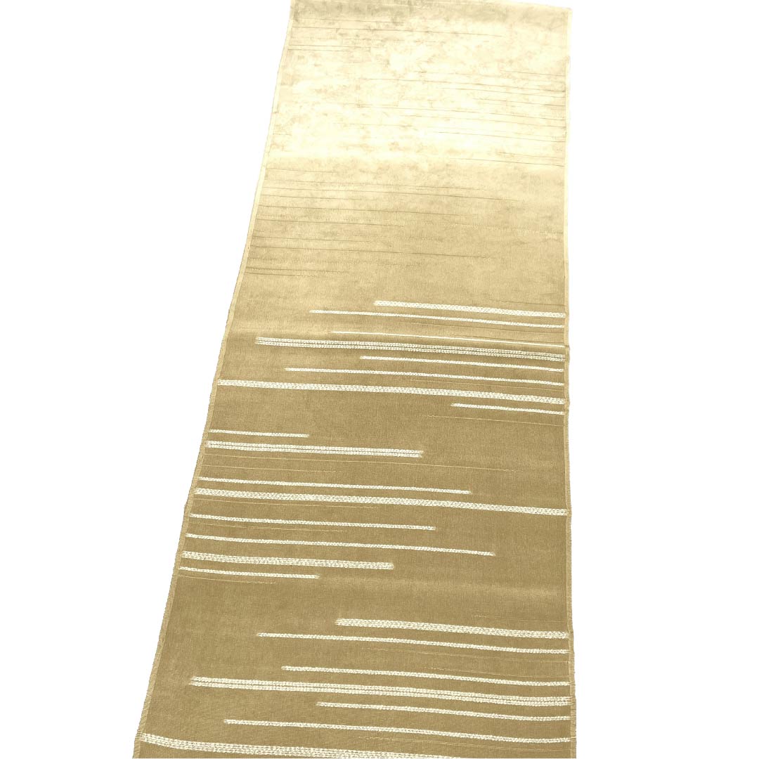 (New Old Stock) Obiage Silk NEW Rank Casual Yamamomo-iro Tango Chirimen Horizontal Stripes Geometric Pattern Length approx. 180cm Width approx. 29cm Brown-ish 1136003391914