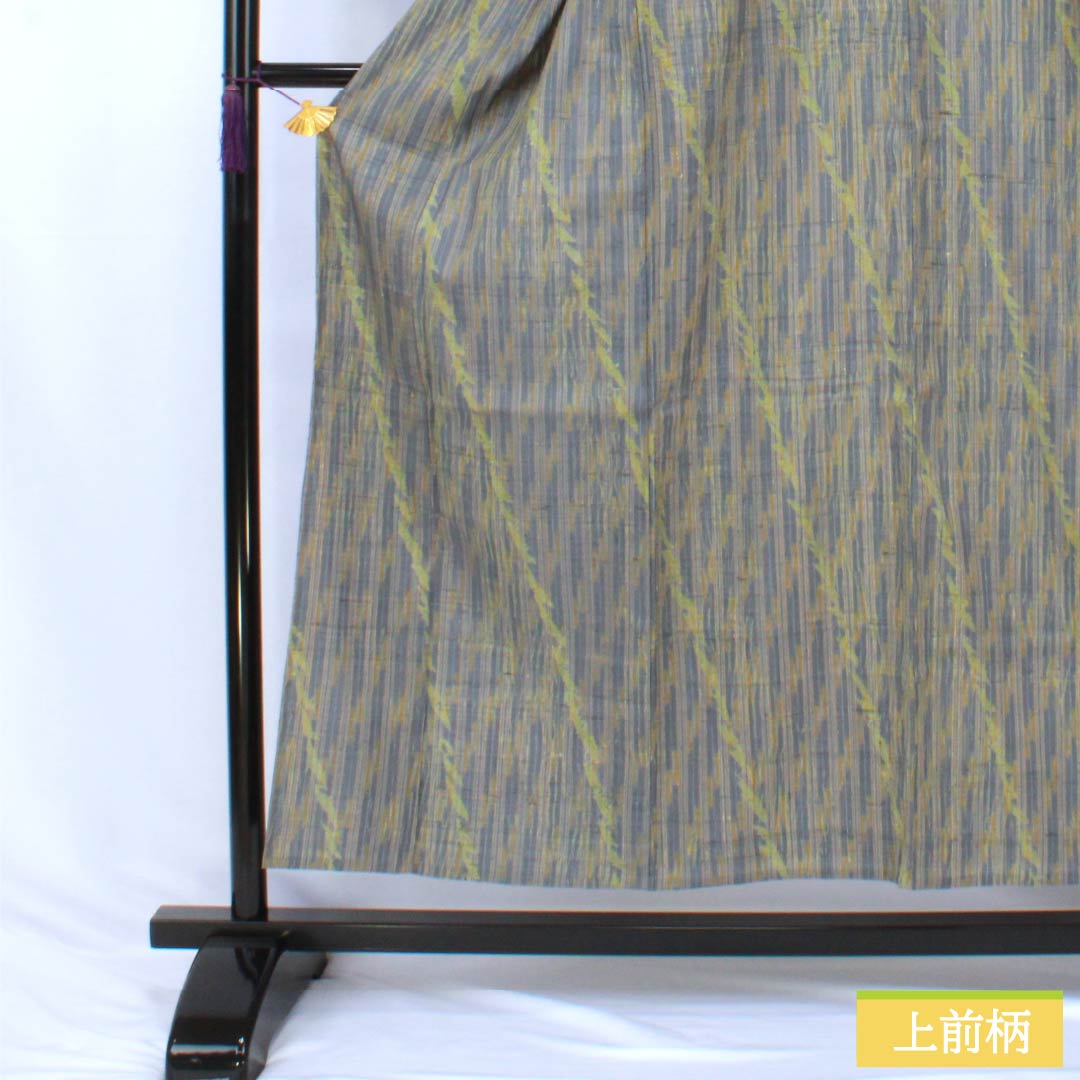 Tsumugi Silk S Rank Length 155cm (61in) Sleeve-to-sleeve 65cm (25.6in) Tatsumaki Shibori with Hishikiate Lined Graded Color 1116004912399