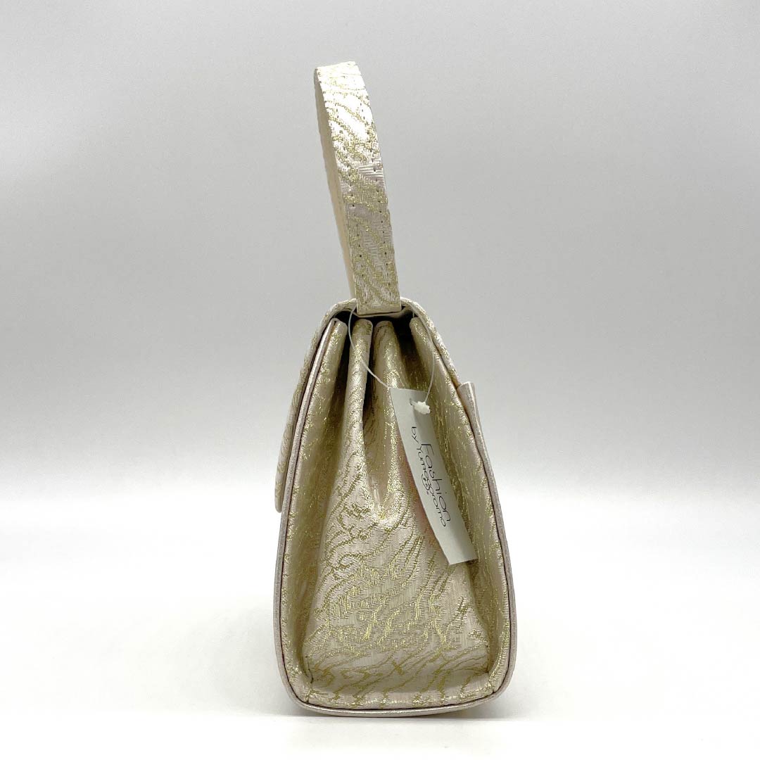 Formal Japanese style bag, silver (gin-iro), for Tomesode, Aurora, bottom studs, silver, NEW rank, 113900043122