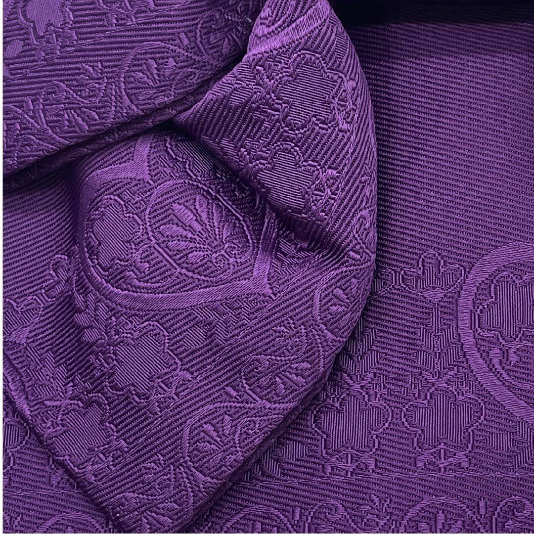 Ready-made obi, polyester, fake purple, heart and flower pattern, for yukata, S rank, purple, 1131000682920