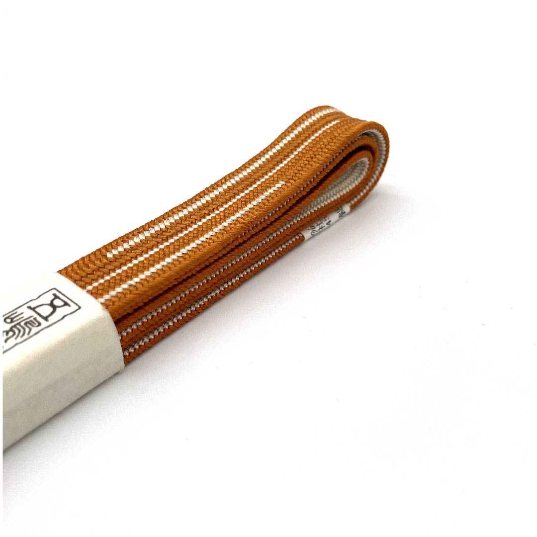 （新古品） 帯締め 正絹 四分紐 濃朽葉色（こいくちばいろ） 五嶋紐 江戸組紐 新古品 長さ約165cm 幅約1.7cm カジュアル Sランク 橙系 1135002972326