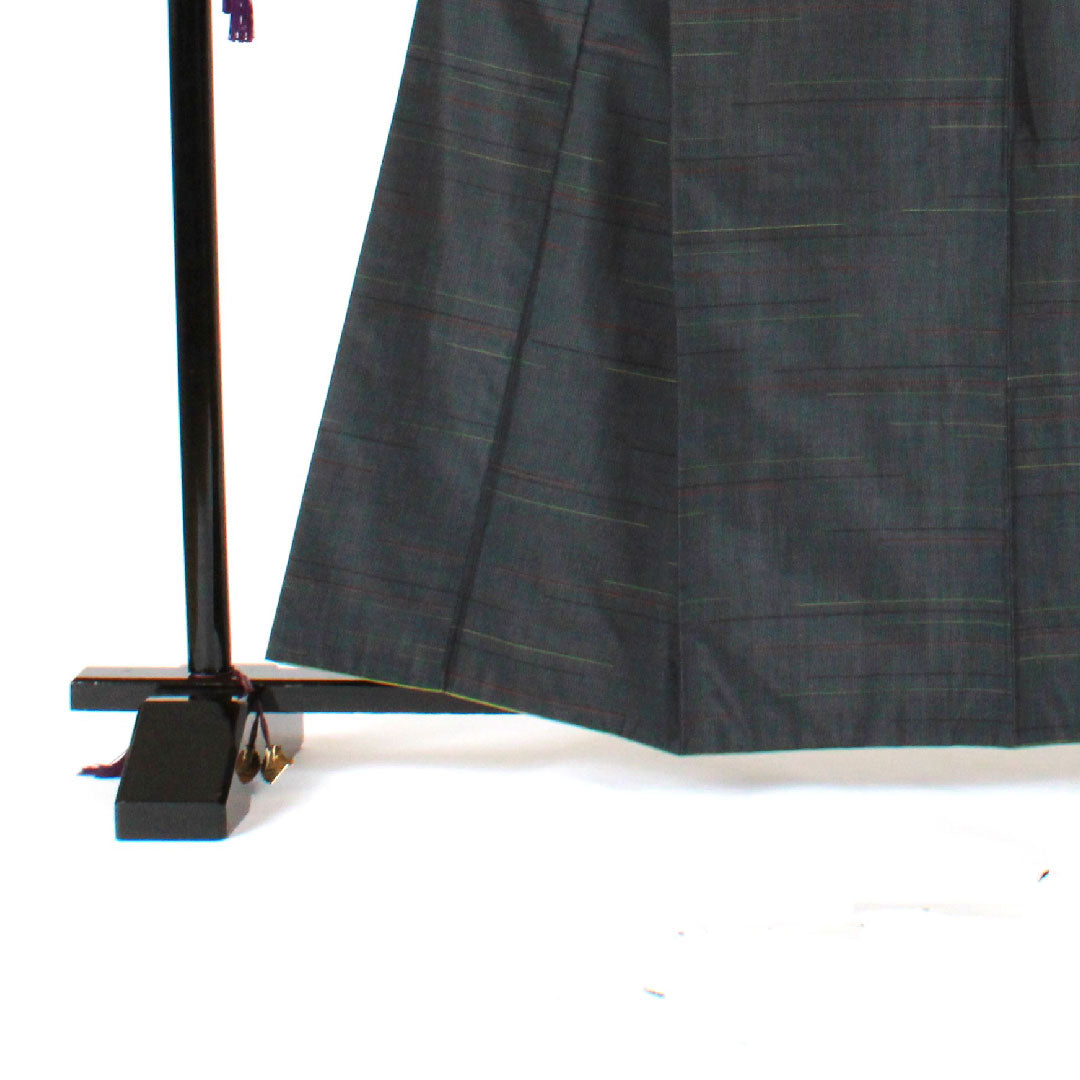 Oshima Tsumugi, Length 160cm, Geometric pattern, Pure silk, A rank, Lined, Navy blue, 1116001383418