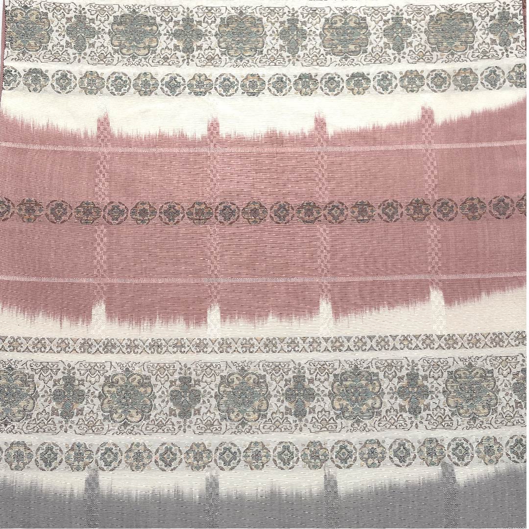 袋帯  横段 花柄 帯丈415cm 正絹 Aランク 全通 カジュアル グラデーション系 1123006893399