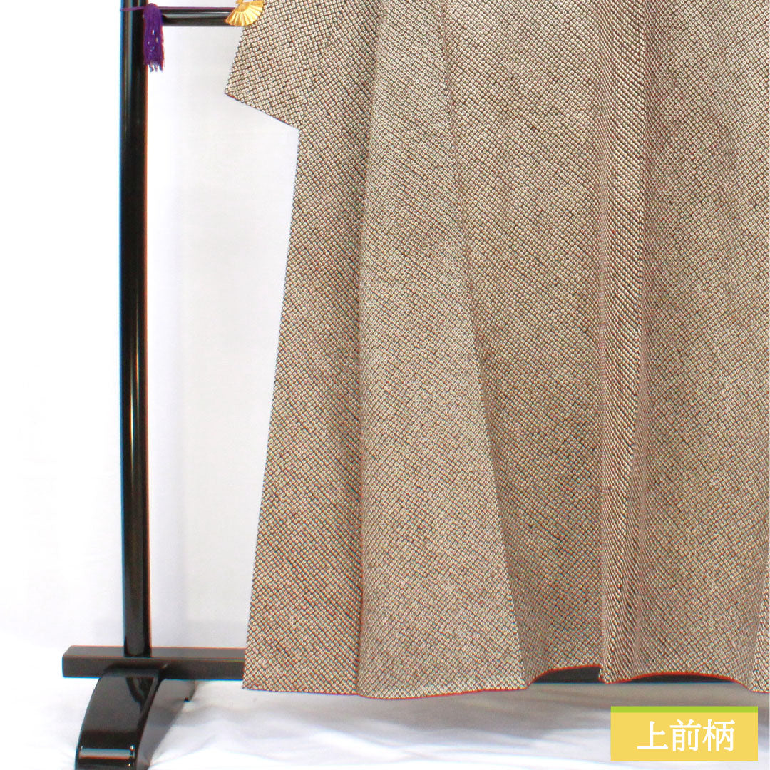 Komon, pure silk, length 156cm, sleeve length 63.5cm, lined, all-dyed, Hikita-dyed, A rank, black, 1115004633310