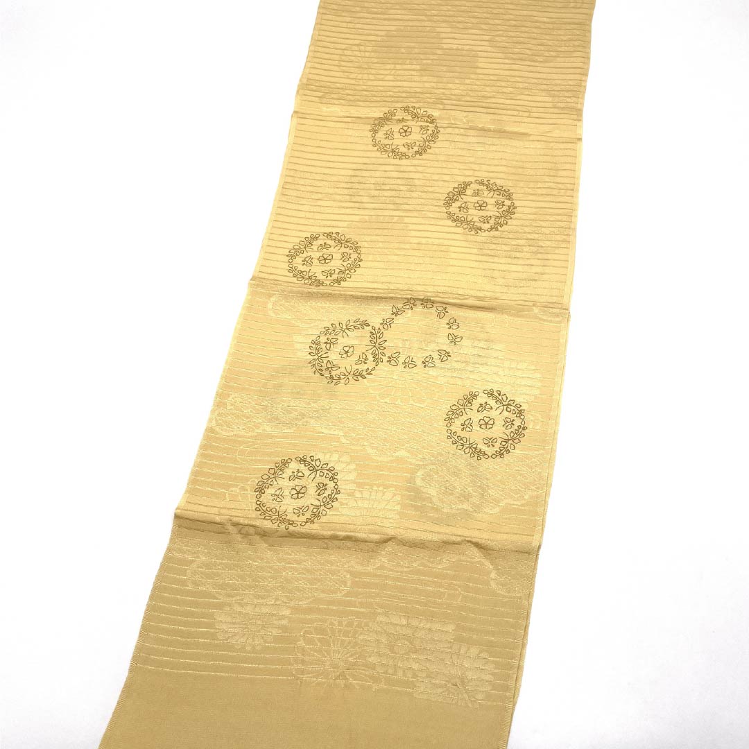 Obiage Silk S-Rank Semi-Formal Litharge Color Summer Ro Flower Length approx. 176cm Width approx. 28.5cm Yellow 1136004692923