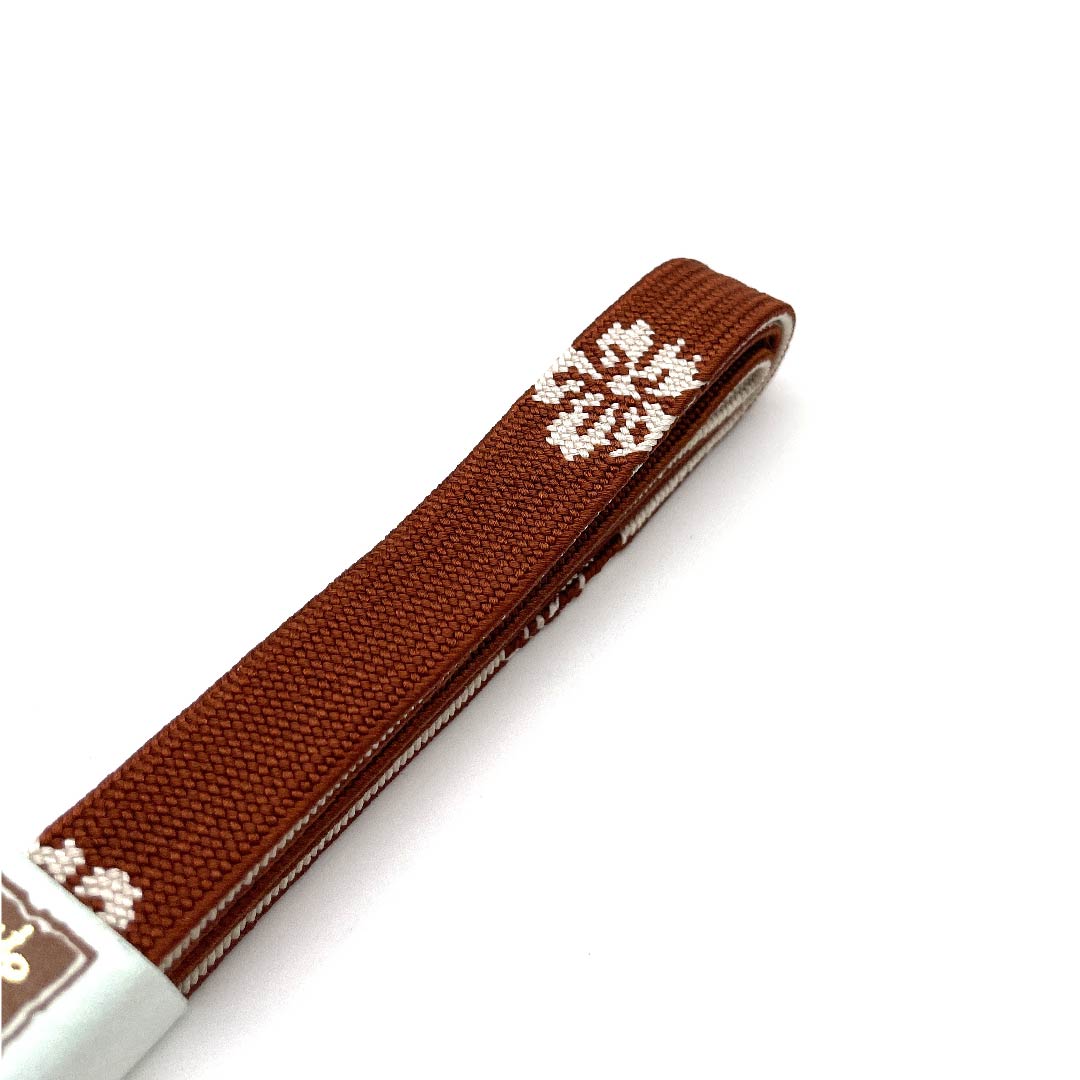(New old stock) Obi-jime (belt fastener) made of pure silk, quarter-length cord, scarlet brown, hand-woven cord, new old stock, length approx. 156cm, width approx. 1.5cm, casual, S rank, brown, 1135001742914