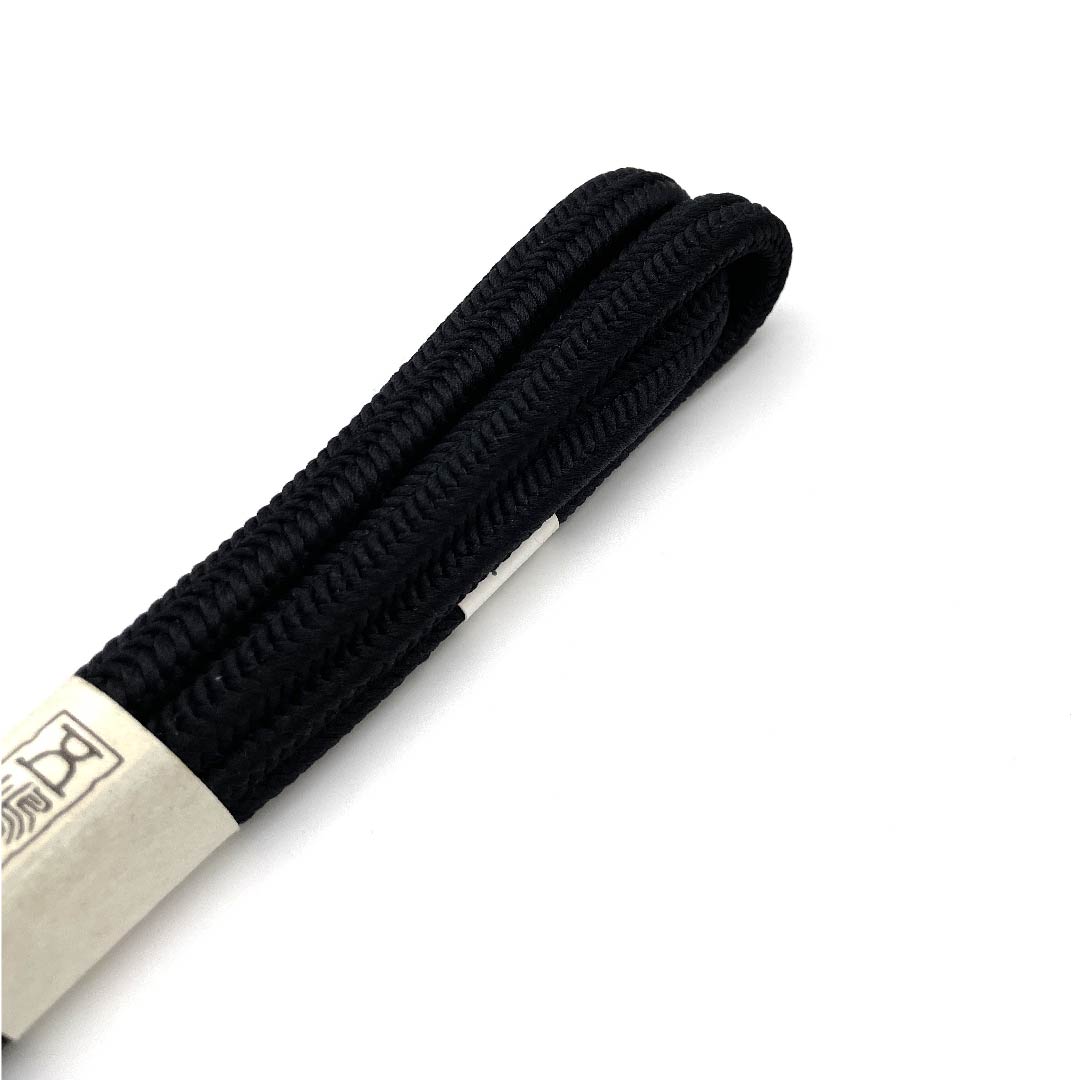 (New old stock) Obi-jime (belt fastener) made of pure silk, quarter-length cord, black color, Goshima-himo, Edo-kumihimo, new old stock, length approx. 159cm, width approx. 1.2cm, casual, S rank, black, 1135002562310