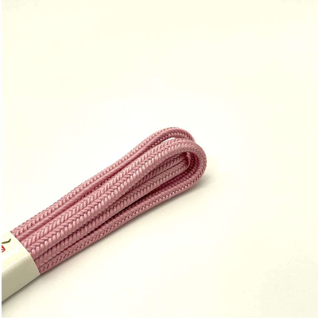 （新古品） 帯締め 正絹  一斤染色（いっこんぞめいろ） 冠組 新古品 長さ約159cm 幅約1cm セミフォーマル NEWランク ピンク系 1135003651313