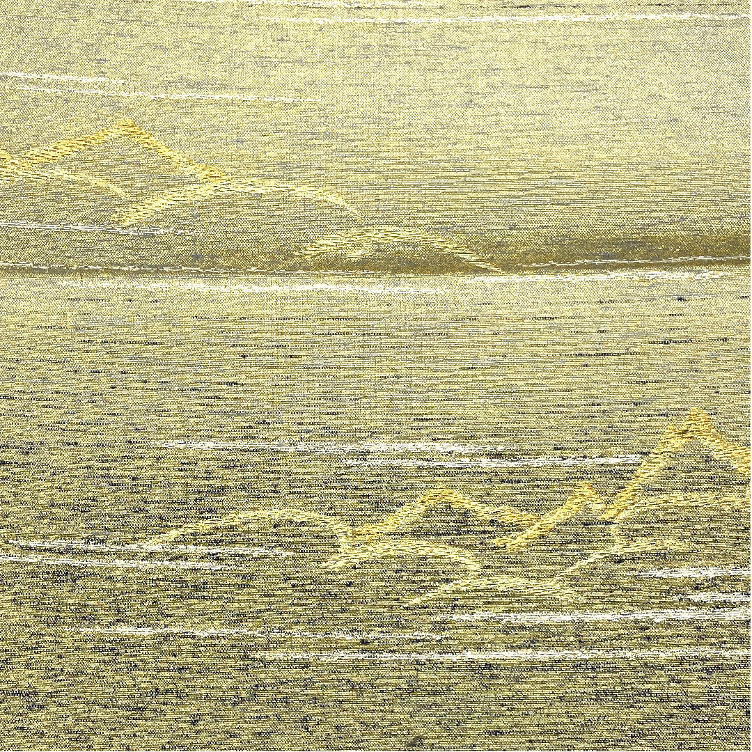 Fukuro Obi (Bag) with Gold Thread by Kondo Yuzo, Length 438cm, Pure Silk, S Rank, Six-Way, Formal, Gold, 1123004622321