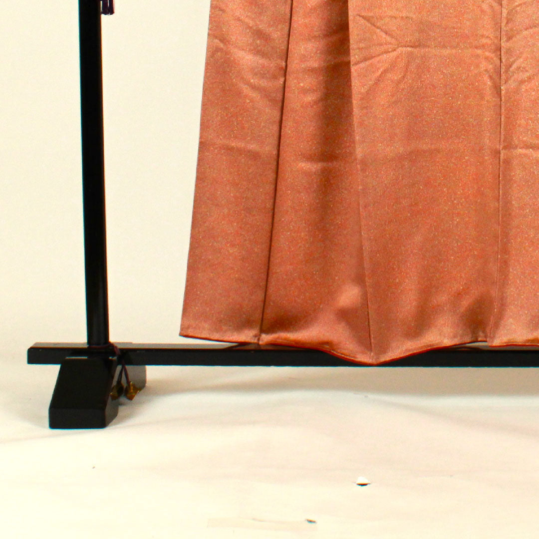 色無地 タタキ染 作家物 源氏車  身丈157cm 裄丈64.5cm 袷  正絹 Sランク 茶系 1114000382314