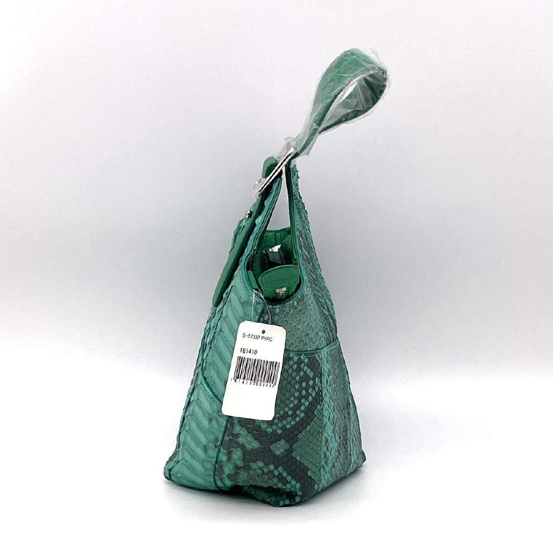 (Like New) Western-style Python Bag, Grade A, Like New, Python Patchwork, Green, 119700023319
