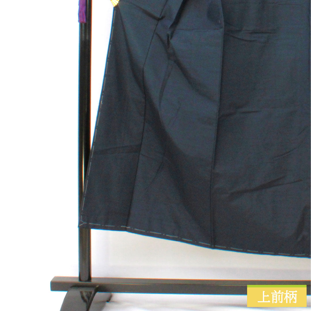 Men's pure silk S-rank kimono, length 148.5cm, sleeve length 73cm, navy blue (noukon-iro) color, tsumugi fabric with basting threads, lined, navy blue, product number 1119001622418