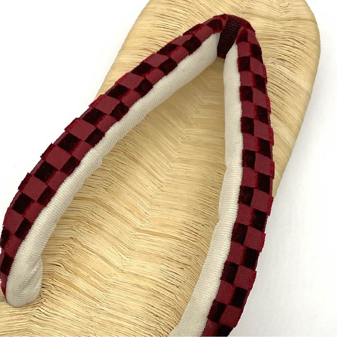 (Like New) New, Casual, Unused Zori Sandals with Tatami Mats, Checkered Pattern, Length 23cm, Size M, Beige, Product Number: 1122001271325