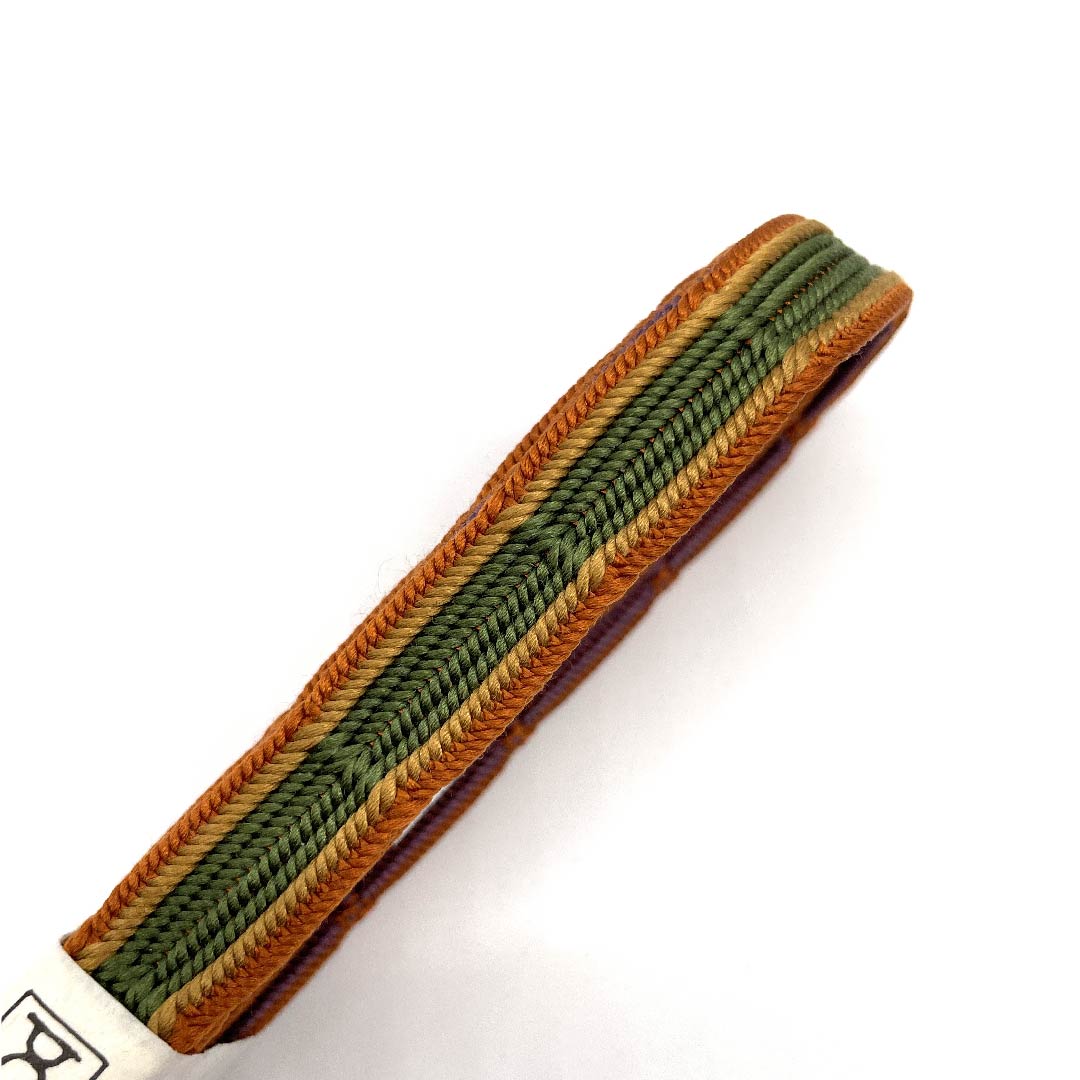 （新古品） 帯締め 正絹 四分紐 青丹色（あおにいろ） 五嶋紐 江戸組紐 長尺 長さ約175cm 幅約1.5cm カジュアル Sランク 緑系 1135000532919