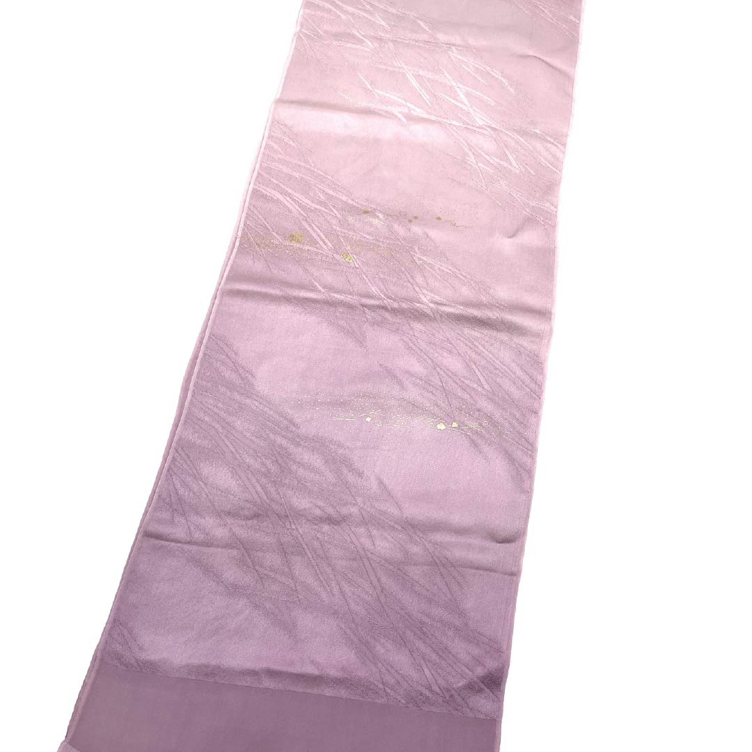 帯揚げ 正絹 Sランク セミフォーマル 蒲萄色（えびいろ） 抽象模様 長さ約172cm 幅約30cm 紫系 1136004712920