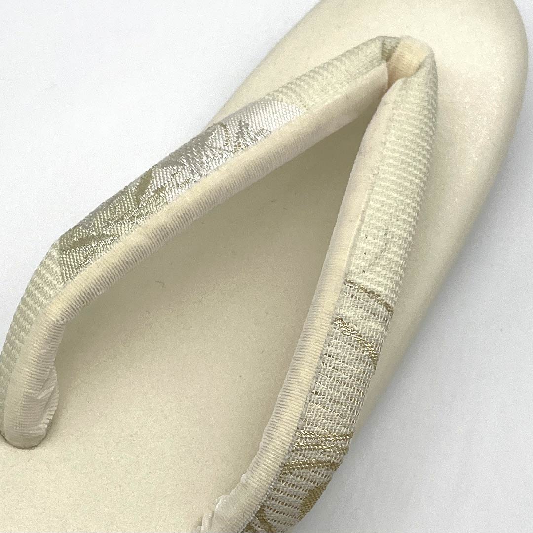 (Like New) Formal Zori Sandals, Synthetic Leather, New Condition, Formal Wear, Formal Kimono, Three-Ply Sole, Length 24.5cm, Size L, White, 1122001281411