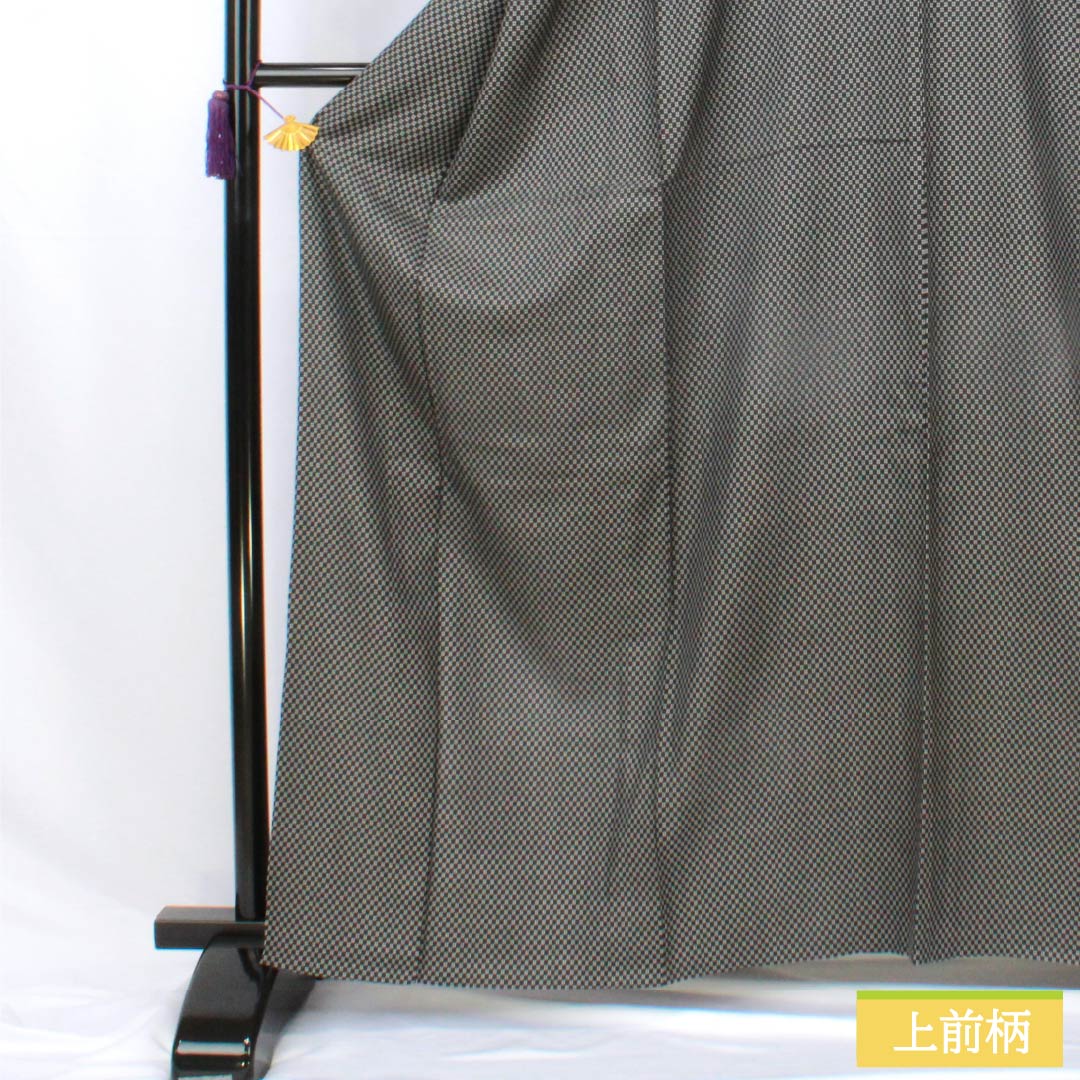 Pure silk tsumugi (pongee) - Grade A, length 165cm, sleeve length 66.5cm, Igeta Kasuri pattern, single layer, black, product number 1116004763510