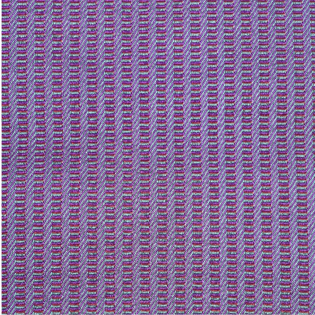Half-width obi, polyester, bellflower color, striped, geometric pattern, stripes, reversible, obi length 354cm, purple, S rank, 1125001192320