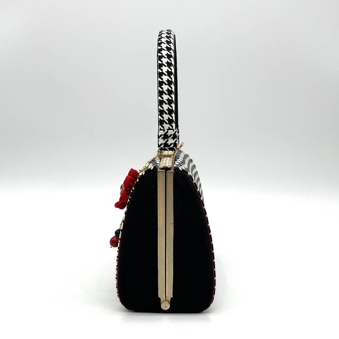 Japanese style bag, casual, black, houndstooth, Alice in Wonderland, playing cards, black, new rank, 113900060110